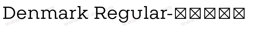 Denmark Regular字体转换